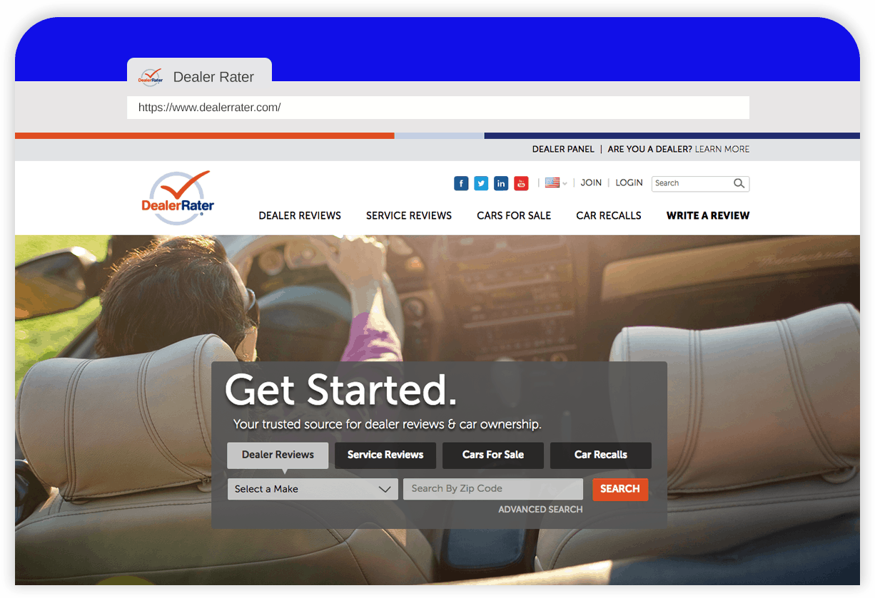 dealer rater company search page info Graphic